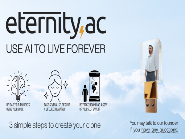  New AI Startup Eternity.AC Offers Full Digital Cloning for Its Users 
