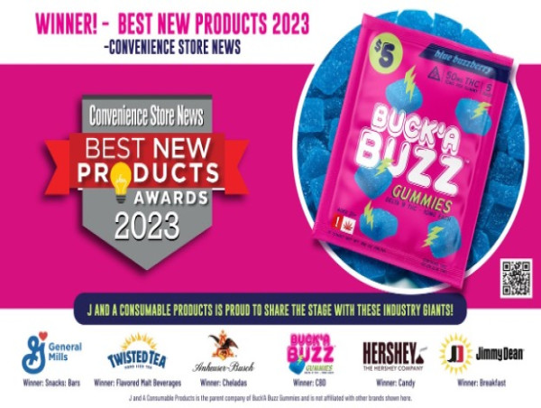  J And A Consumable Product gets Honors with Buck'A Buzz Gummies at Convenience Store News Best New Products Awards 2023 