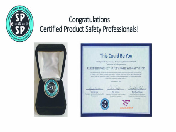  New Graduating Class of Certified Product Safety Professionals™ Announced 