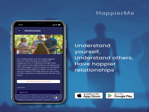  HappierMe: the self-awareness app to help build happier relationships launches today 