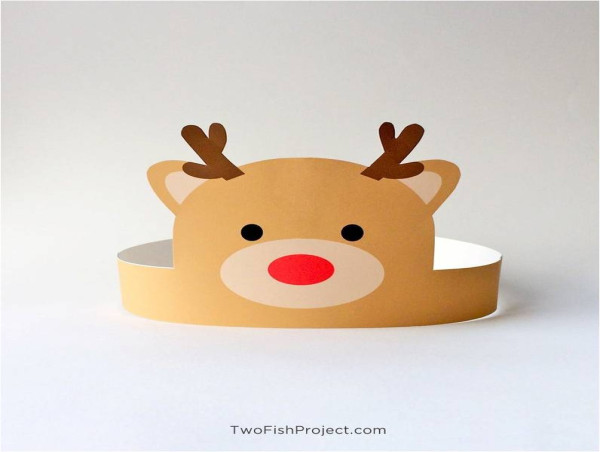 Cute Printable Reindeer Party Hats As Christmas Party Supplies Now ...