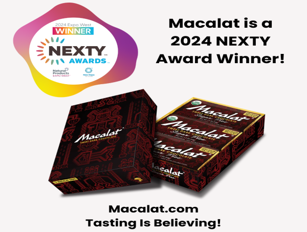 Macalat® Organic Sweet Dark Chocolate Wins 2024 Nexty Award At Natural Products Expo West