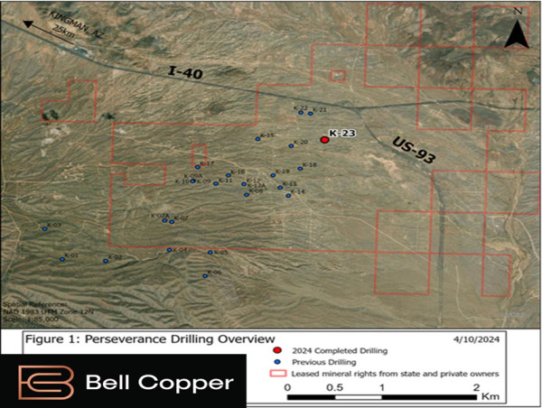  Drilling Update at Bell's Perseverance Porphyry Copper Project, Arizona 