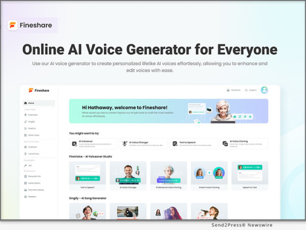  Fineshare New Upgrade Announced: Easily Generate Ideal Ai Voices And Songs In Various Styles 