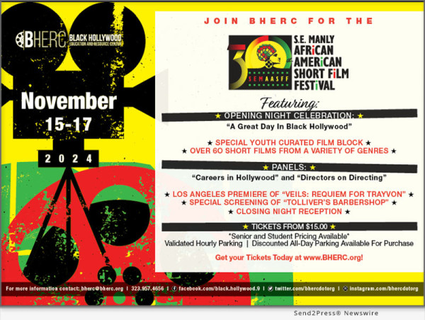  Bherc Honors Deborah Pratt, Art Sims, D Stevens, Gina Lem You Davis, Gloria Zuurveen, Lyndon Barrios & Janine Sherman Barrois At Upcoming 30Th Short Film Festival, William Allen Young To Host 