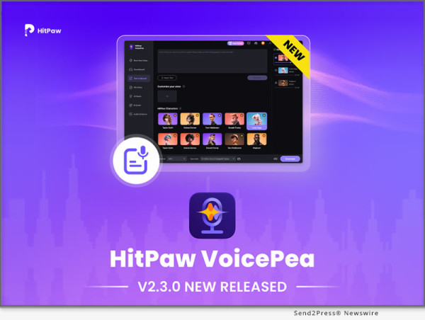  Hitpaw Voicepea V2.3.0 Released: New Text To Speech Features Elevate Voice Creation Experience 