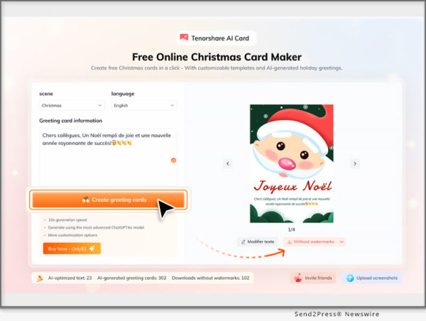  Tenorshare Ai Card Launched: New Online Free Christmas Card Maker 