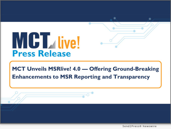  Mortgage Capital Trading (Mct) Unveils Msrlive! 4.0 – Offering Ground Breaking Enhancements To Msr Reporting And Transparency 