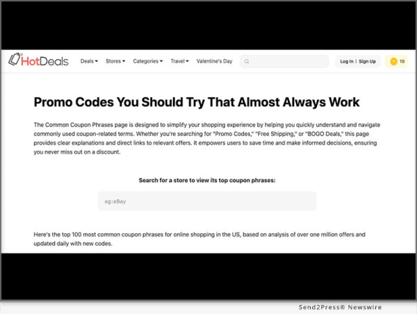  Hotdeals Launches New ‘Most Common Coupon Phrases’ Page To Help Consumers Save More 