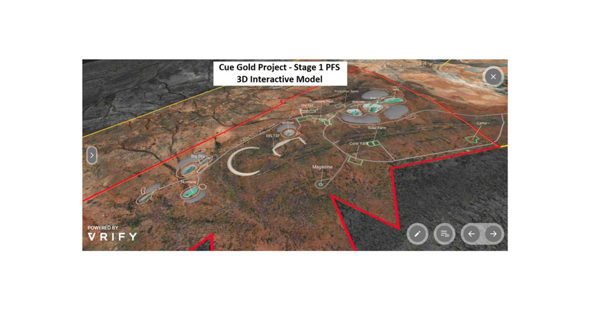  Musgrave (ASX:MGV) unveils Stage 1 PFS 3D Interactive Model for Cue Gold Project 
