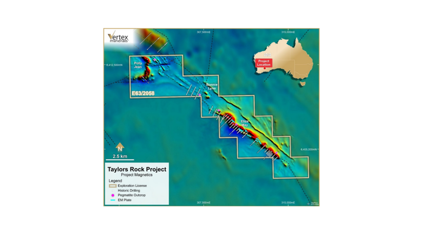  Vertex Minerals (ASX:VTX) reports historical pegmatite intersection at Taylors Rock Project 