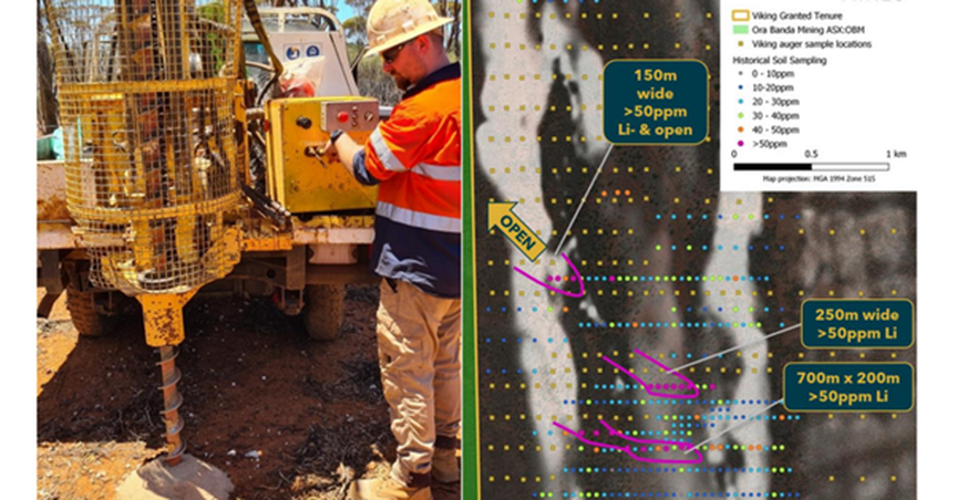  Viking Mines (ASX: VKA) wraps up auger drilling testing lithium and gold potential of First Hit Project 