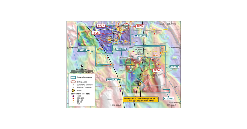  Empire Resources (ASX:ERL) recommences aircore drilling at Penny’s gold project 