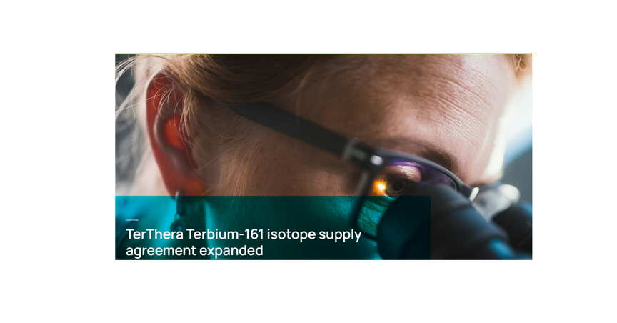  Radiopharm (ASX: RAD) expands isotope supply agreement with TerThera 