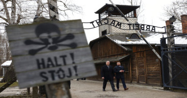 Emhoff says somber Auschwitz visit key to antisemitism work
