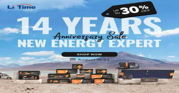 LiTime Official Store Marks 14-Year Milestone in New Energy Industry with  Anniversary Event Offering Up to 30% Off