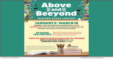  Doherty Enterprises Owned New Jersey Applebee’s® Restaurants Launch 9Th Annual ‘Above And ‘Bee’yond Teacher Essay Contest’ 