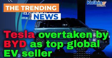 Tesla overtaken by BYD as top global EV seller