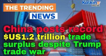 China posts record $US1.2 trillion trade surplus despite Trump trade war