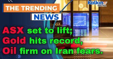 ASX to lift as Wall Street steadies; gold hits record, oil firm on Iran fears