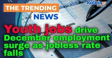 Youth jobs drive December employment surge as jobless rate falls