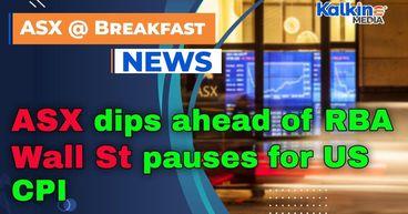 ASX set to ease ahead of RBA as Wall St pauses for US CPI