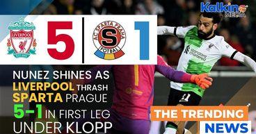 Nunez Shines As Liverpool Thrash Sparta Prague 5 1 In First Leg Under Klopp