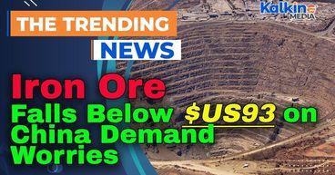 Iron Ore Falls Below $US93 on China Demand Worries