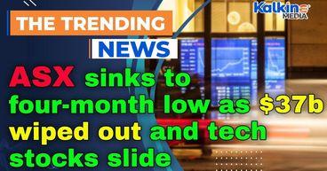ASX sinks to four-month low as $37b wiped out and tech stocks slide