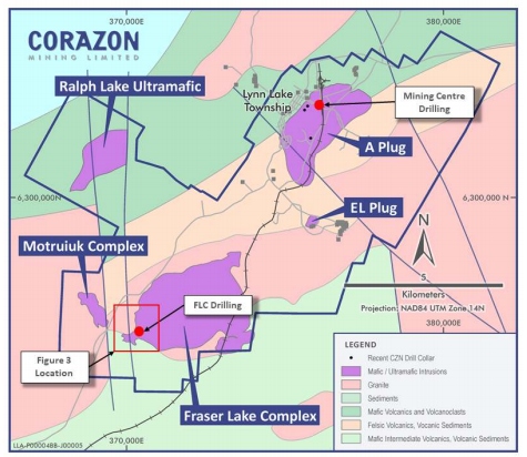 Regional Geology Interpretation and Project Area Outline Source: Corazon Mining