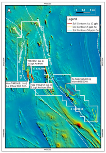 Drilling intersections at the exploration licence applications Source: Shree Minerals
