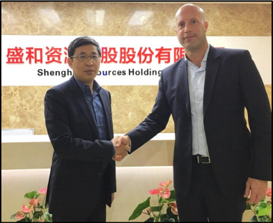 Shenghe Founder Mr Wang Quangen With GGG MD John Mair