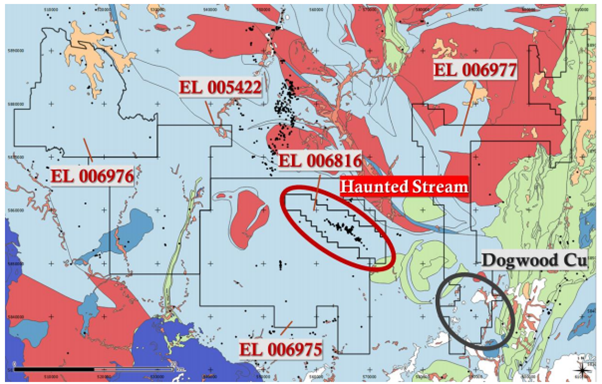 Haunted Stream Au and Dogwood Cu-Au Porphyry, East Gippsland Source: First Au Limited