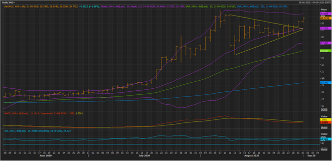 Silver Spot Daily Chart (Source: Refinitiv Eikon Thomson Reuters)