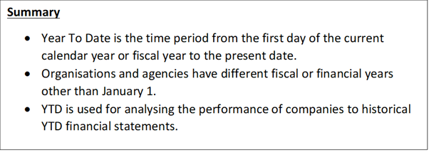 Year To Date (YTD): Definition, Formula Example, 45% OFF