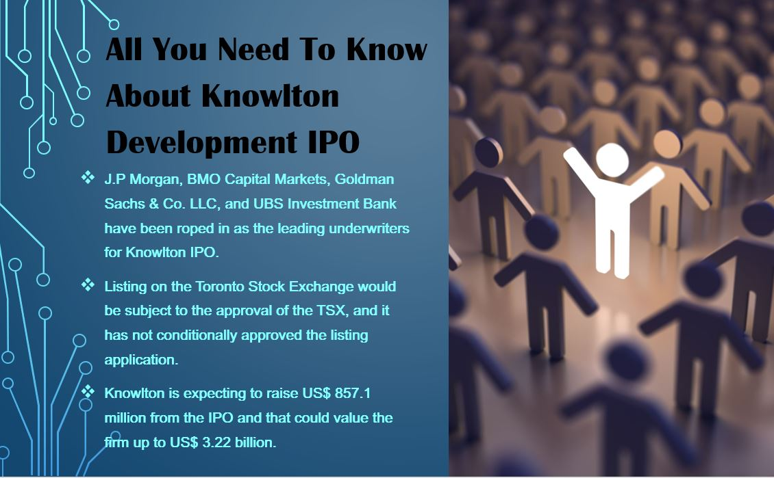Image Description: Knowlton Development IPO is trending Canada as the company is looking to go public in the US and Canada.