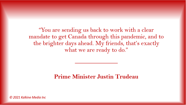 Justin Trudeau&rsquo;s victory speech for the 2021 snap election.