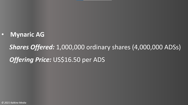 Highlights for Mynaric AG IPO