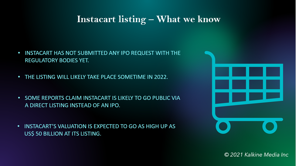 instacart listing – What we know