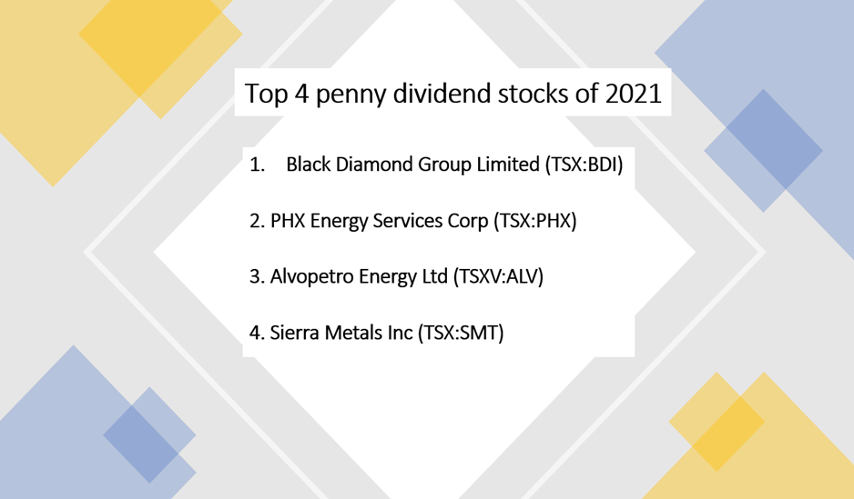 Top 4 penny dividend stocks of 2021