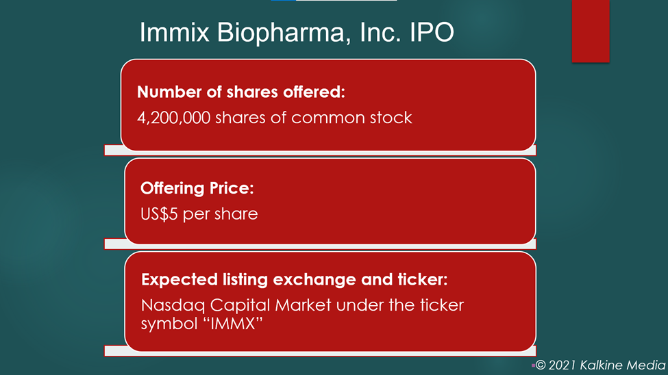 Immix Biopharma is all set to make its debut in the US market on December 16