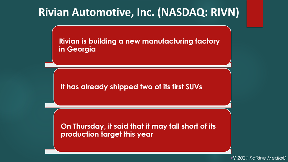  Rivian Automotive (RIVN) stocks tumbled after reporting its third quarter performance results on Thursday