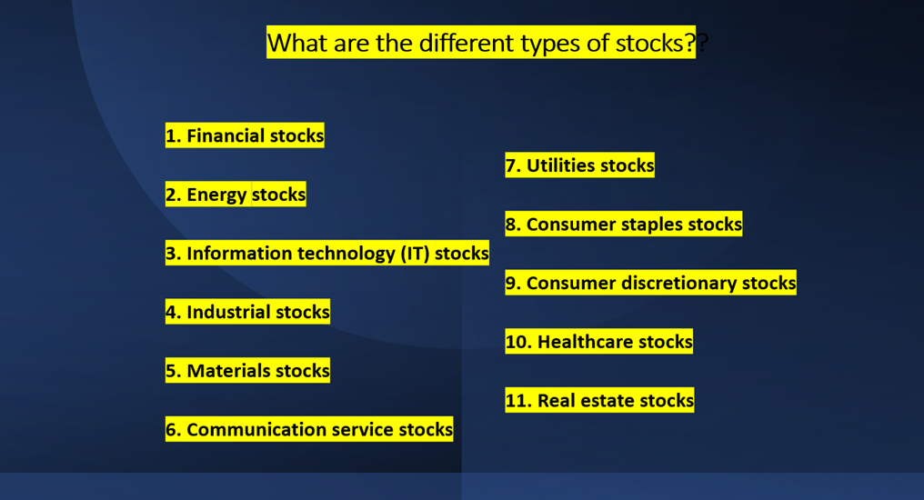 Different types of stocks