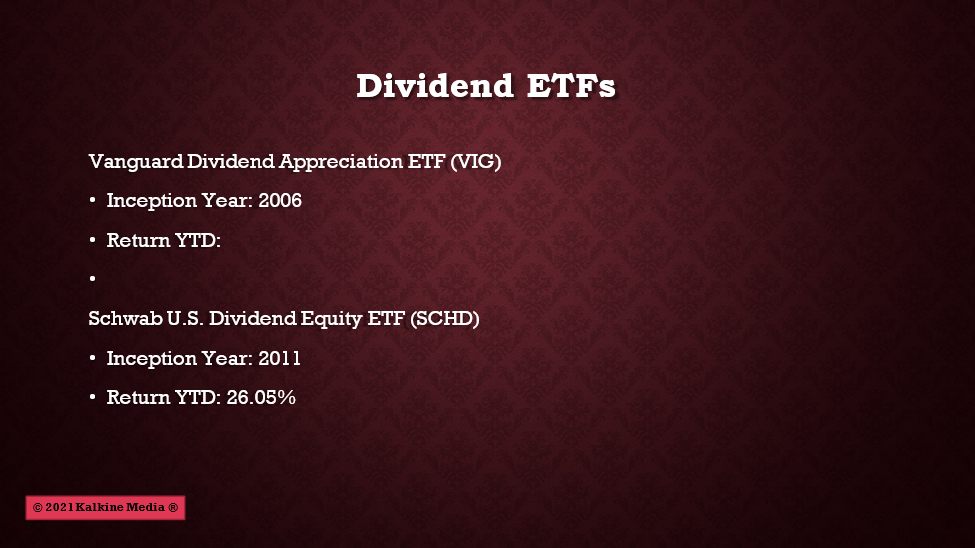 2 dividend ETFs to consider in January 2022.