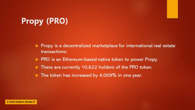  Propy (PRO) jumped on Coinbase listing; grew over 4000% in one year