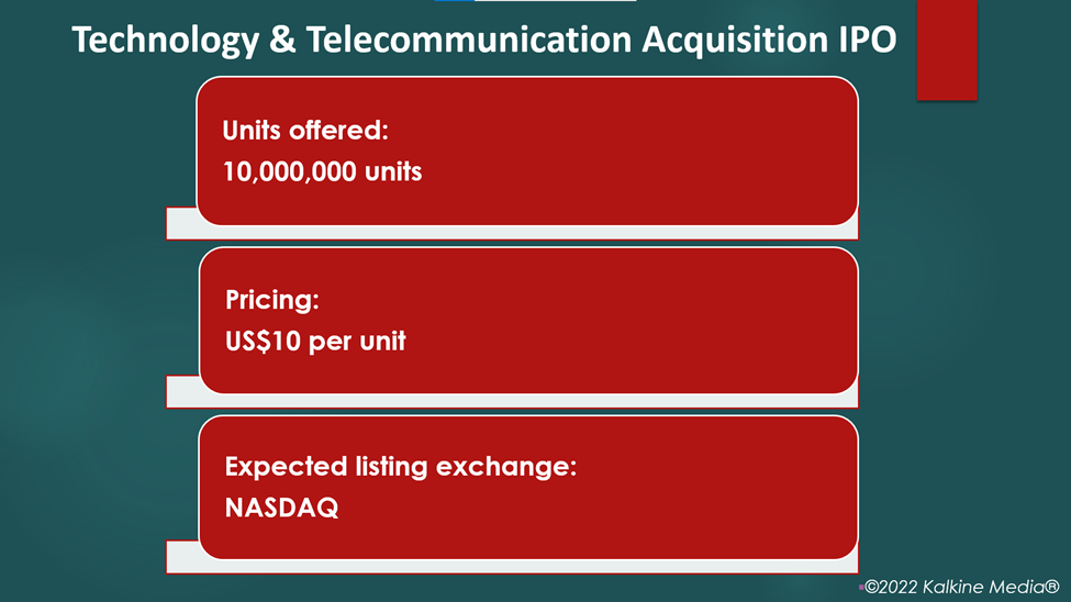 Technology & Telecommunication Acquisition Corporation announced pricing of its IPO.