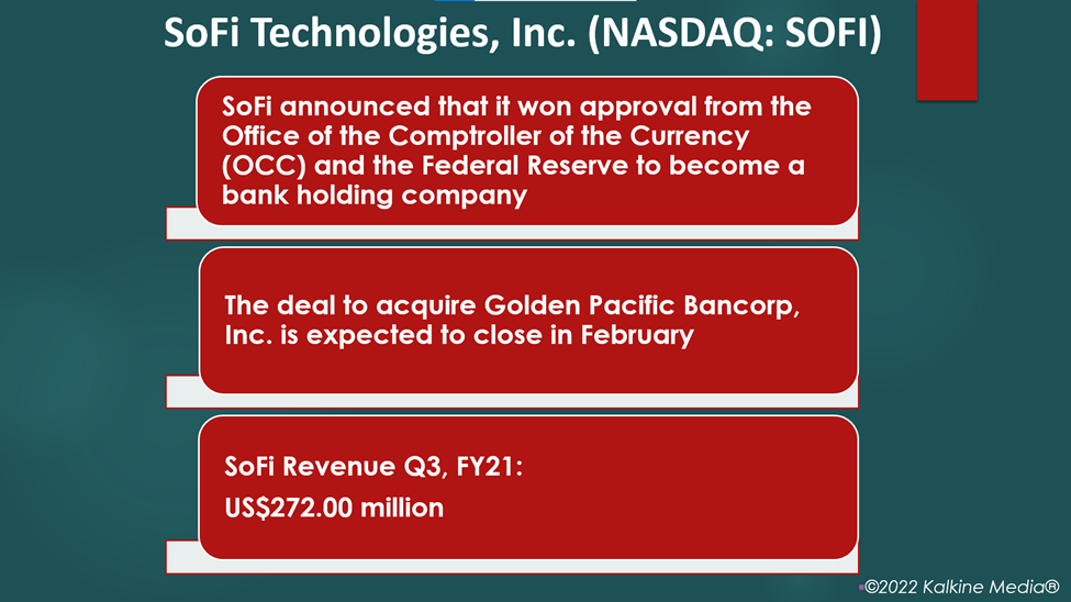 SoFi Technologies (SOFI) gets nod to run as holding firm, stock rallies.