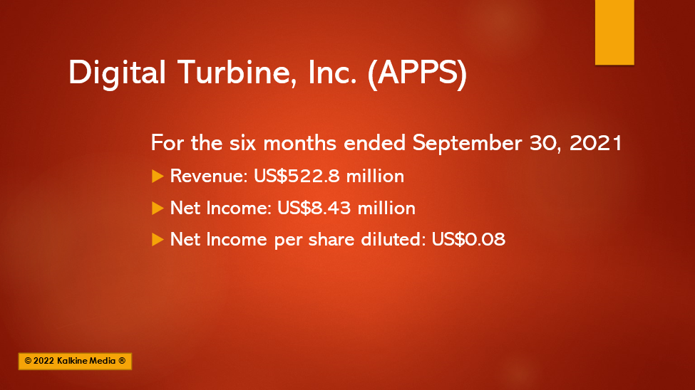 Digital Turbine, Inc. (APPS) stock on investors radar, stock up 4%)