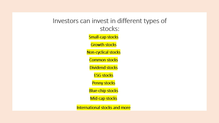  different types of stocks