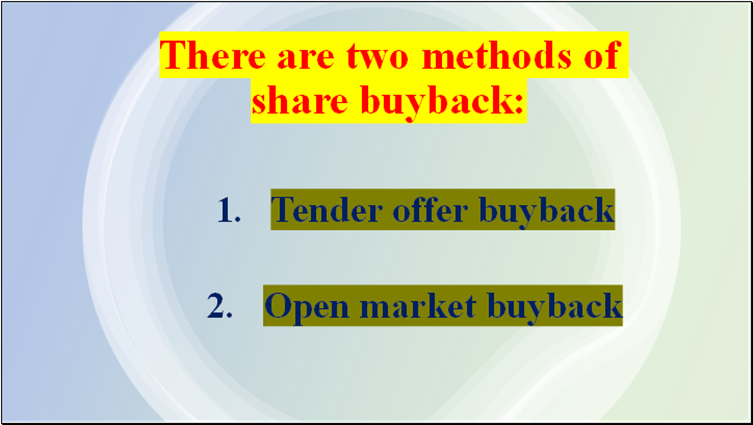 Methods of share buybacks